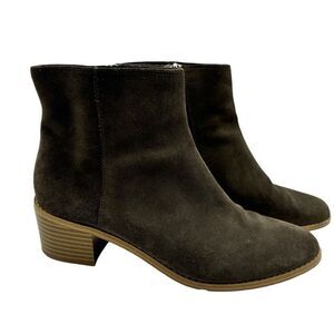 Clarks Breccan Myth Suede Ankle Boots Khaki Olive Size 7.5